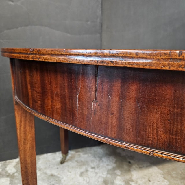 Late 19th Century Mahogany Inlaid Georgian Demi-Lune Console Table For Sale - Image 11 of 17