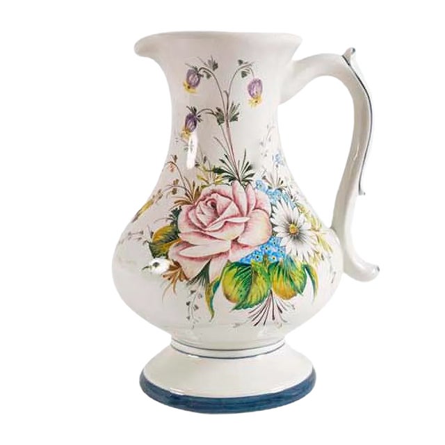 Antique Art Nouveau Ceramic Bassano Jug, 1900s For Sale