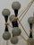 Mid-Century Modern Murano Glass and Brass Grey and Black Chandelier, 2000 For Sale - Image 3 of 9