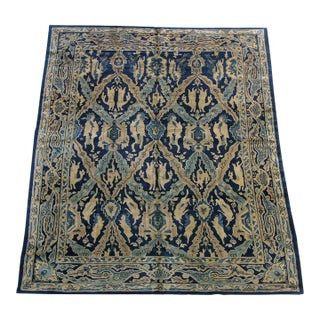 Antique 1900s Chinese Pictorial Animal Rug 11'8" X 9'2" For Sale