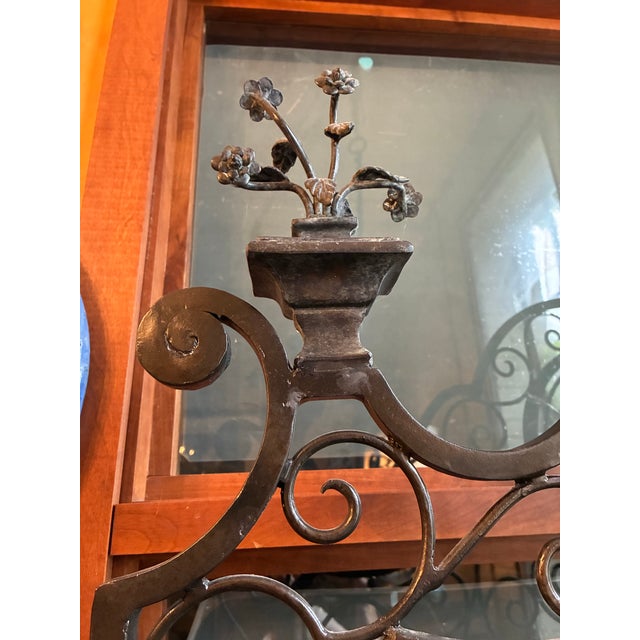 Maitland - Smith Vintage Wrought Iron Two Part Screen, Maitland Smith. For Sale - Image 4 of 11