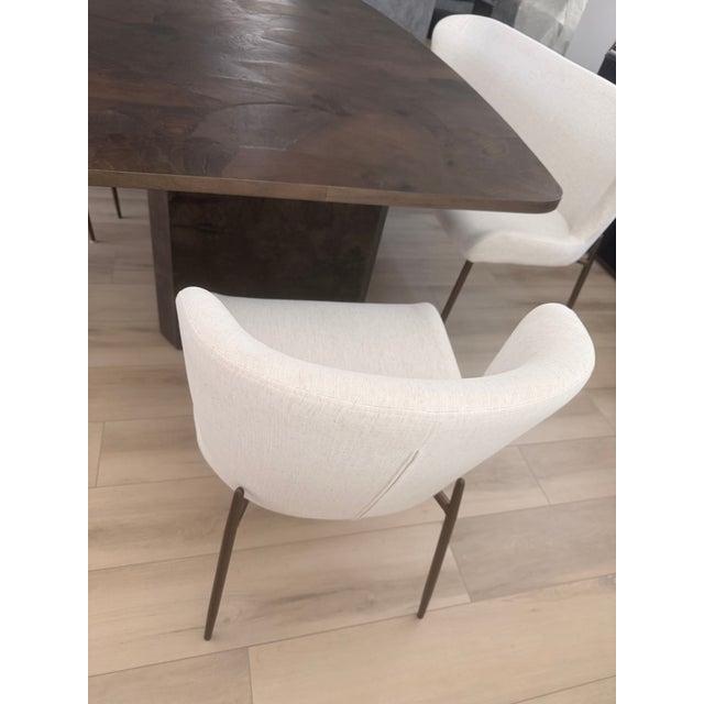 Arhaus Dining Table With 4 Upholstered Chairs + Bench in Excellent Condition For Sale - Image 9 of 14