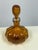 Mid-Century Modern Diamond Star Amber Ribbed Glass Decanter, Vintage For Sale - Image 3 of 12