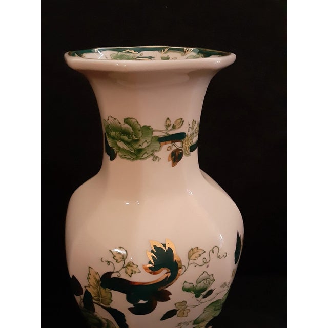 Add a touch of vintage English elegance to your home with this **Vintage Mid-Century Modern Mason's Ironstone Chartreuse...