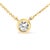 Contemporary 14K Yellow Gold 1/3 Cttw Lab Grown Diamond Modern Bezel-Set Solitaire 16"-18" Pendant Necklace (F-G Color, VS2-SI1 Clarity) For Sale - Image 3 of 7