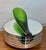 1960s Vintage Blenko Style Acid Green Horn Bowl For Sale - Image 9 of 10