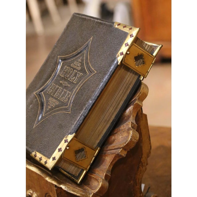 19th Century English Leather-Bound Illustrated Family Bible With Brass Mounts For Sale In Dallas - Image 6 of 12