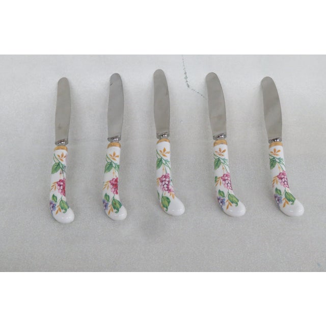 Sheffield Gimbel Brothers Sheffield England Bone Chine Knives Set of Five 4222b For Sale - Image 4 of 10