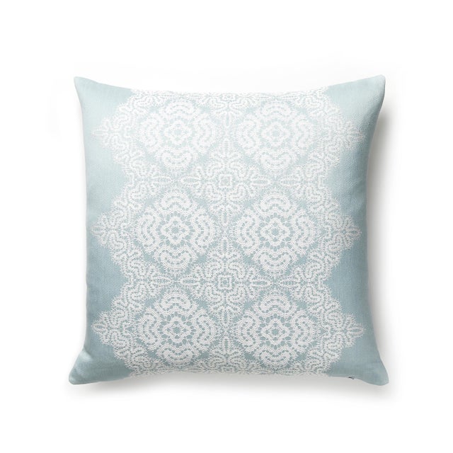 Contemporary The House of Scalamandré Josephine Pillow, Blue Mist For Sale - Image 3 of 3