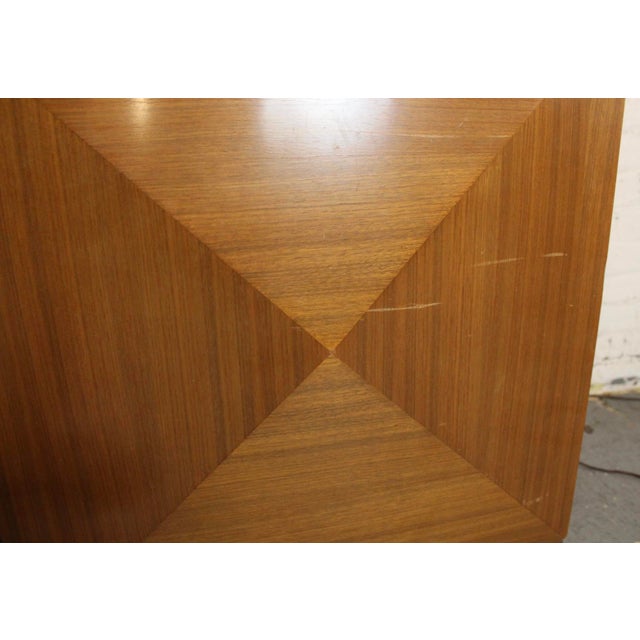 Mid 20th Century Diamond Front Walnut Cabinet W/ Bookcase Topper For Sale - Image 10 of 11
