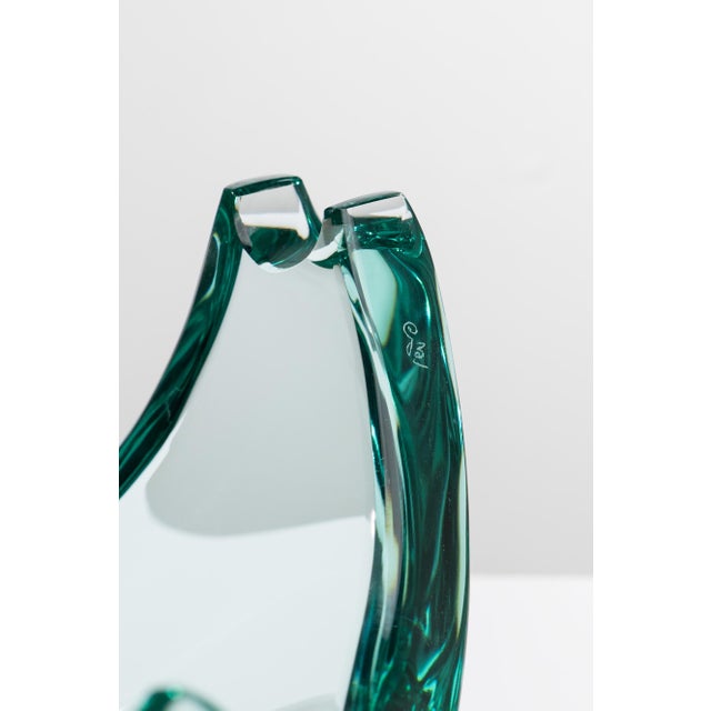 A stunning example of sculptural glass design by Erwin Walter Burger for Fontana Arte, crafted in Italy during the 1970s....