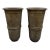 Organic Modern Fiber Clay Large Taupe Outdoor Planters Pair For Sale