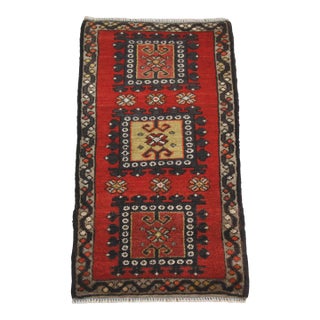 1980s Hand Knotted Vintage Red Tone Rug Carpet For Sale