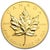 1OZ Canadian Maple Leaf Coin Necklace with 4MM Rope Halo 14k Yellow Gold 16" For Sale - Image 4 of 5