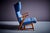 Italian Winged Highback Lounge Chair in the style of Carlo Molino, 1950s For Sale - Image 4 of 13
