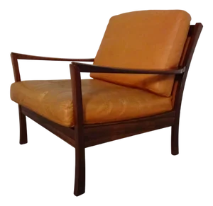 Rosewood and Leather Easy Chair, Denmark, 1960s