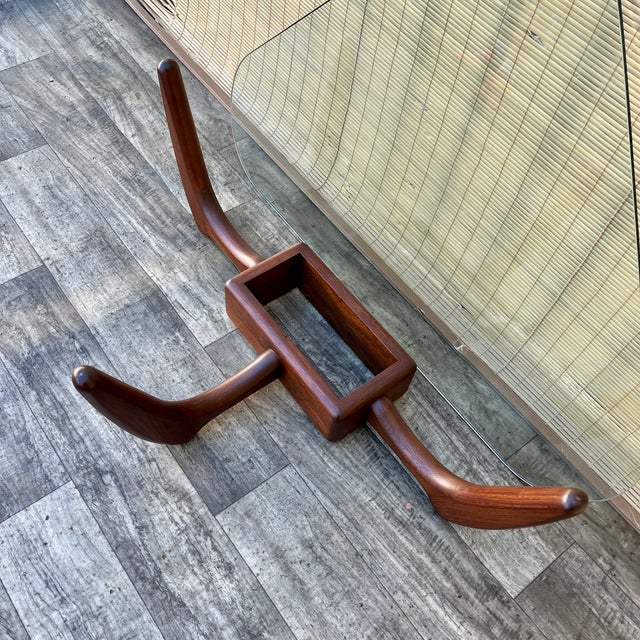 Mid-Century Modern Adrian Pearsall Style Glass Top Coffee Table. Circa 1960s For Sale - Image 17 of 18