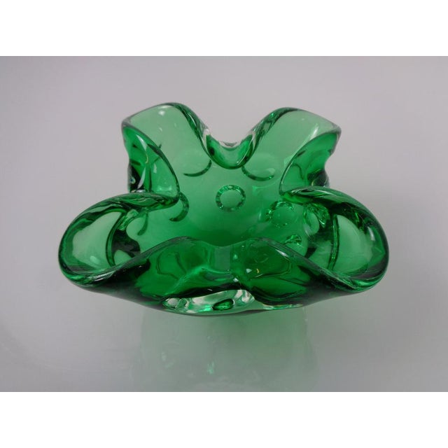 Green Sommerso Murano Glass Ashtray, Italy, 1960s For Sale - Image 10 of 18