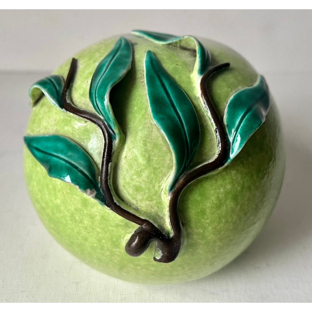 Antique Chinese 6" Pottery Peach 'Buddhist Altar Fruit' For Sale - Image 4 of 8