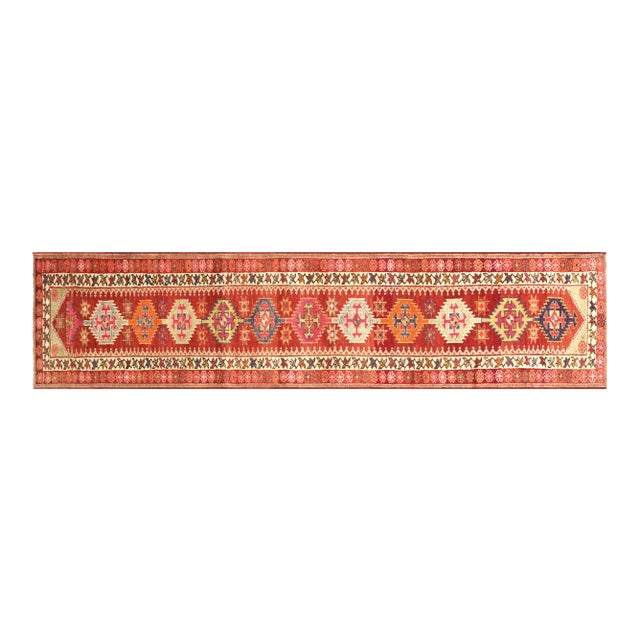 1960s Turkish Oushak Runner For Sale