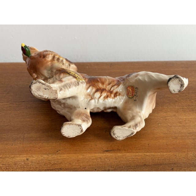 Ceramic Vintage Porcelain Figurine Spaniel Hunting Dog With Pheasant For Sale - Image 7 of 8