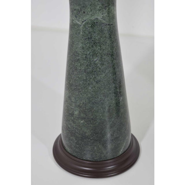 1960s Marble Table Lamps in Teal For Sale - Image 5 of 7
