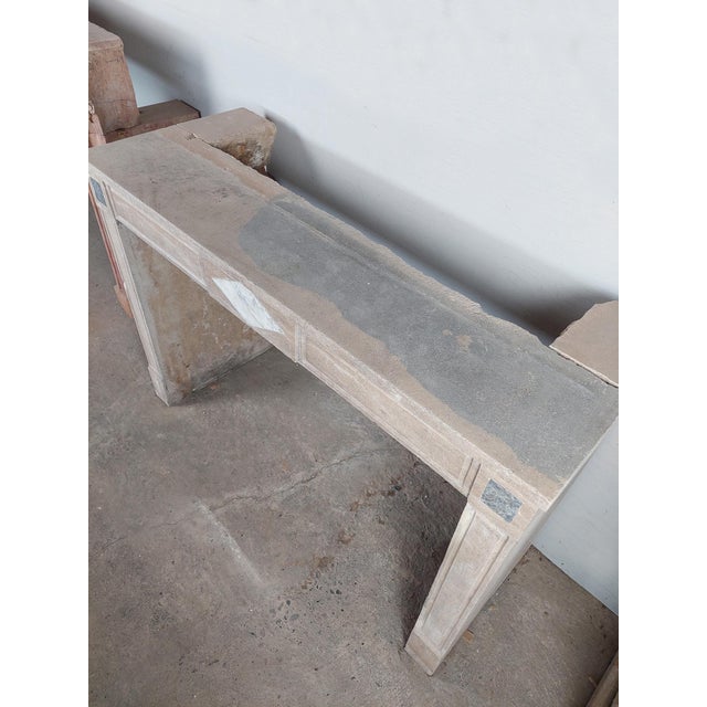 Antique French Burgundian Stone Fireplace with Marble Inlays For Sale - Image 17 of 18