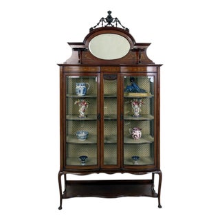 Edwardian Display Cabinet in Mahogany, 1890s For Sale