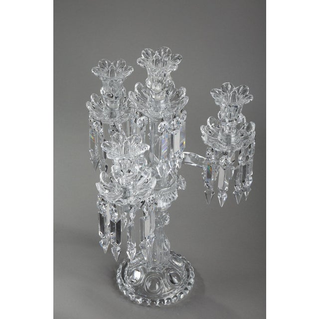 Baccarat Crystal Girandoles with Four Light Arms, 1900s, Set of 2 For Sale - Image 11 of 18