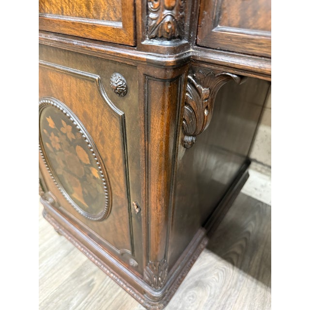 Antique Berkey & Gay Mahogany Vanity or Kneehole Desk For Sale - Image 11 of 18
