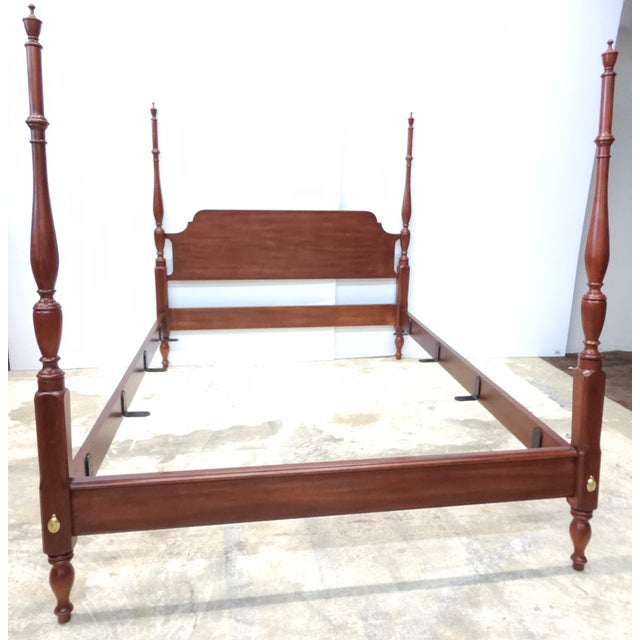 Henkel Harris Henkel Harris Wild Black Cherry Semi Poster Queen Size Bed For Sale - Image 4 of 12