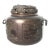 Japanese Meiji Bronze Lidded Habachi Large Volume For Sale
