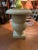 Mid-Century Modern Vintage Weighted Metal Distressed Vase For Sale - Image 3 of 8