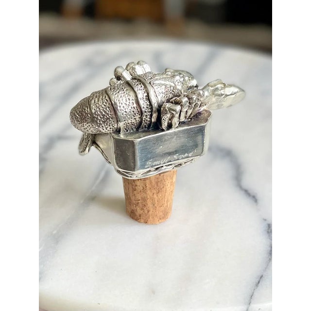 Emyl Seré 20th Century Italian Sterling Figural Lobster Decanter Stopper For Sale - Image 4 of 8