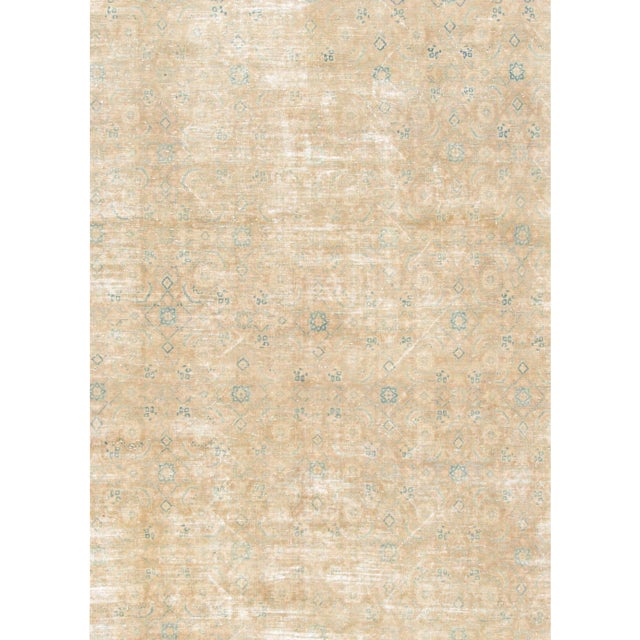Mid-20th Century Vintage Distressed Wool Rug For Sale