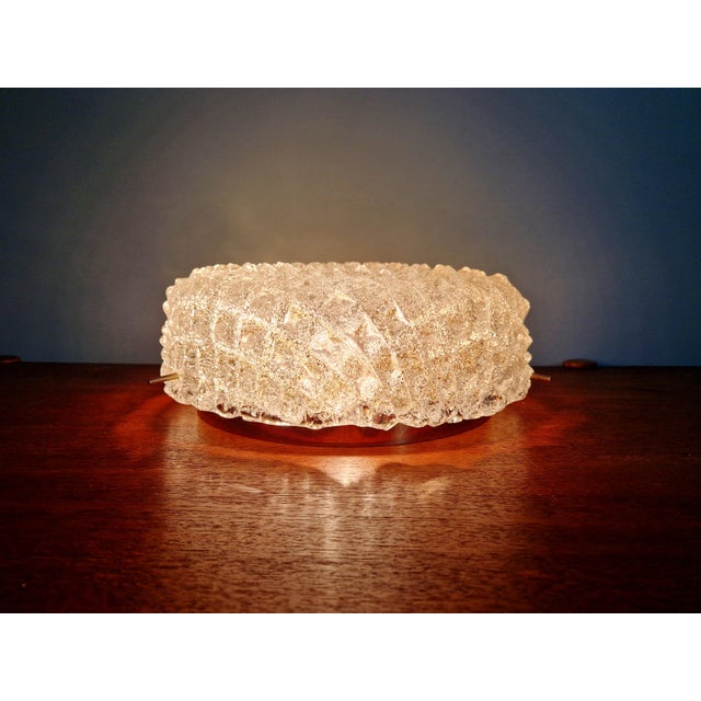 Large Ceiling Light in Brass and Frosted Glass from Hillebrand Lightning, 1970s For Sale - Image 15 of 17