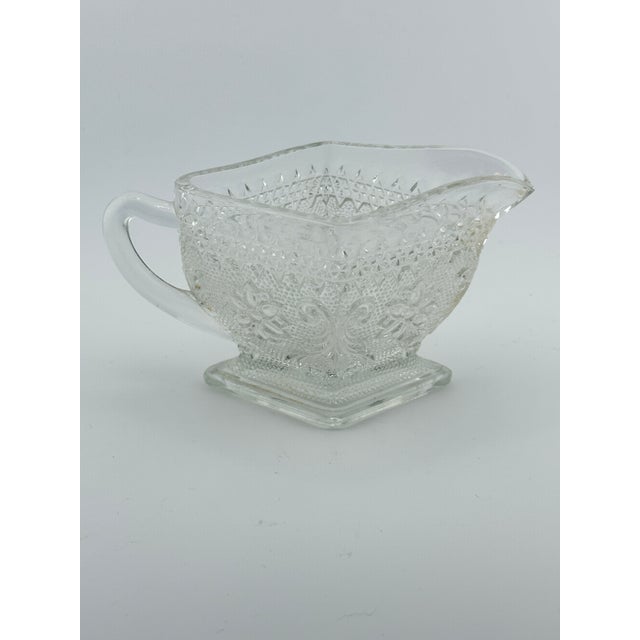 Vintage Indiana Glass Tray, Cream & Sugar Set For Sale - Image 10 of 11