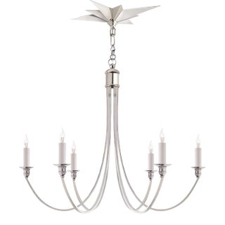 Eric Cohler for Visual Comfort Signature Venetian Medium Chandelier in Polished Nickel For Sale