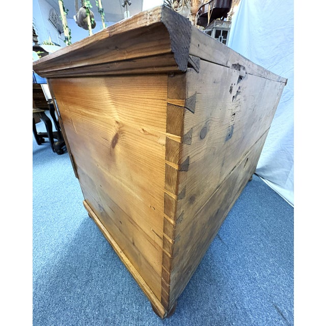 Antique Rustic Primitive Pine Two Door Cabinet With Drawer, Locks, and ...