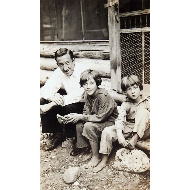 Vintage Snapshot1930 Log Cabin Barefoot Girl Campers For Sale