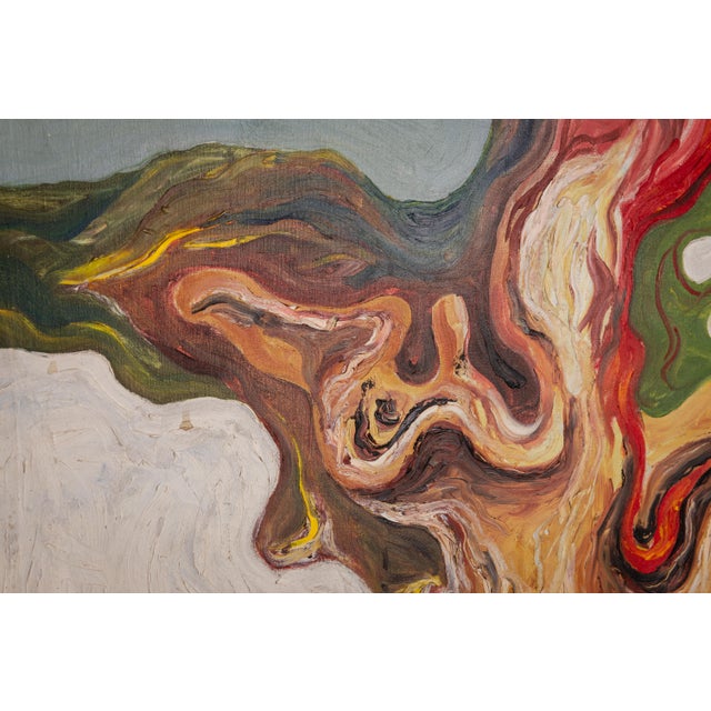 Figure Under the Sun, 1960s, Oil on Canvas For Sale - Image 10 of 11