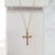 Early 21st Century Sapphire Gold Cross Necklace 14k Yellow Gold For Sale - Image 5 of 5