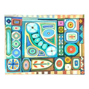 Vintage Original Abstract Oil Painting on Canvas