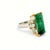 Early 21st Century 9.68 Carat Green Tourmaline Diamond Platinum 18k Yellow Gold Ring, Size 7.25 For Sale - Image 5 of 6