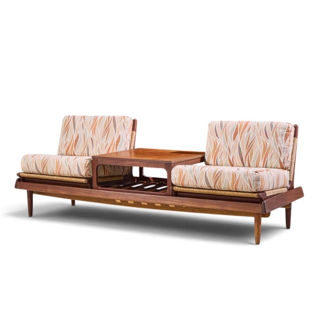 Hans Olsen Model 161 Danish Teak and Cane Modular 2-Seat Sofa With Table - Pair For Sale In Chicago - Image 6 of 18