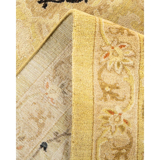 Eclectic, One-of-a-Kind Hand-Knotted Area Rug - Green, 9' 3" x 12' 2" For Sale In New York - Image 6 of 8