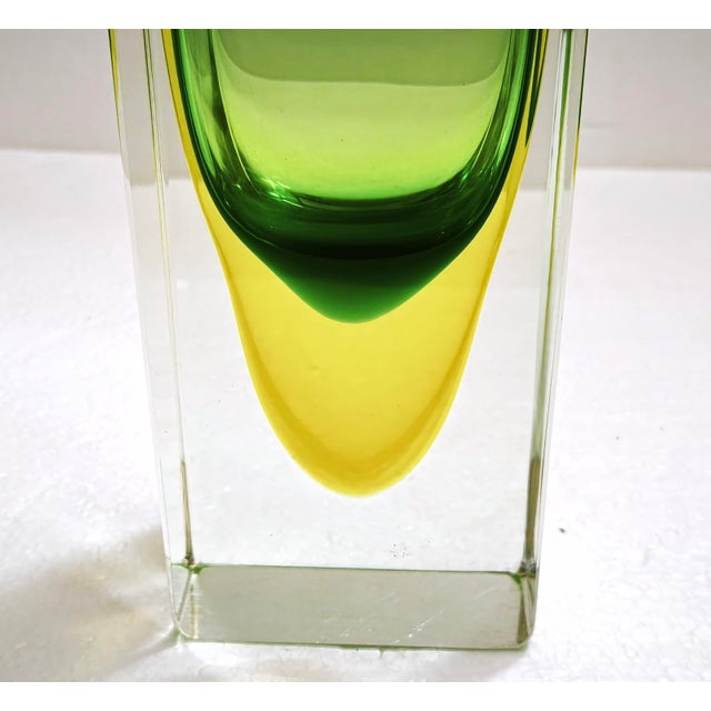 Large Vintage Rectangular Block Vase in Murano Sommerso, Italy, 1960s For Sale - Image 18 of 18