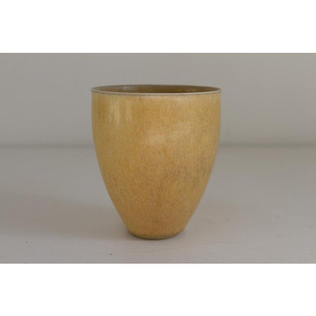 Mid-Century Danish Yellow Stoneware Vase by Saxbo, 1960s For Sale - Image 12 of 18