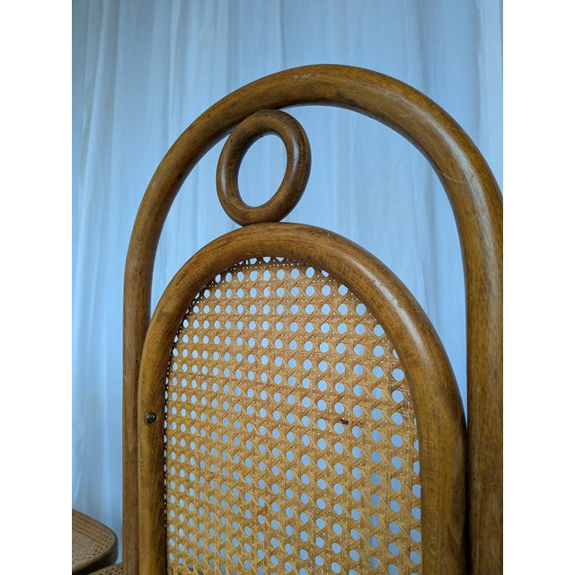 Vintage Bentwood Cane Dining Chairs, 1970s, Set of 6 For Sale - Image 12 of 18