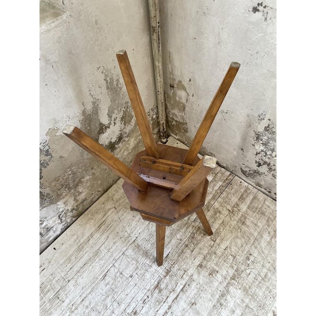 Set of Pine Stools with Curved Seat, 1950s For Sale - Image 13 of 18